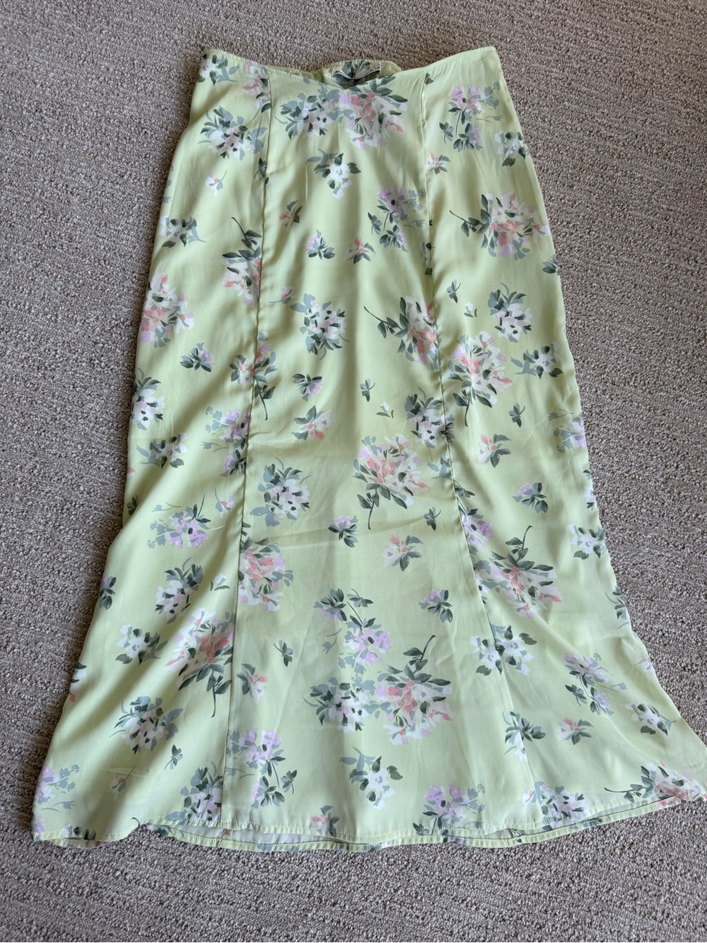Abercrombie Floral Skirt in Light Green